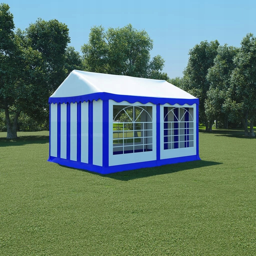 vidaXL Namiot ogrodowy z PVC, 3 x 4 m, niebiesko b vidaXL Namiot ogrodowy z zasłonami, 4 x 3 m, biały Ceny i