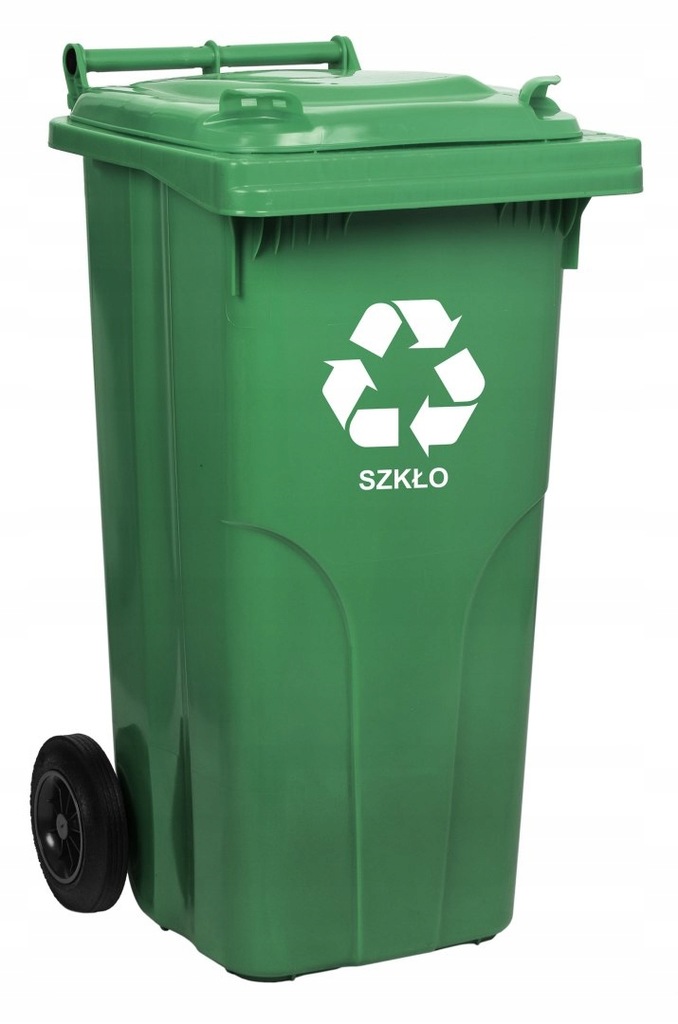 Pojemnik na odpady 120L kosz śmietnik - zielony