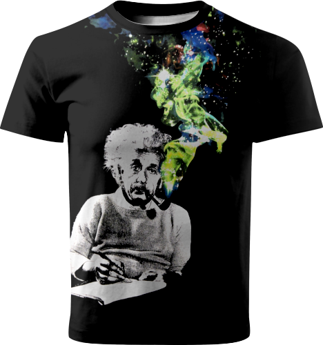 KOSZULKA T-SHIRT BAWEŁNA FULLPRINT EINSTEIN GANJA