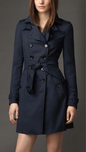 Płaszcz BURBERRY London Coat Navy Blue 40 L + szal