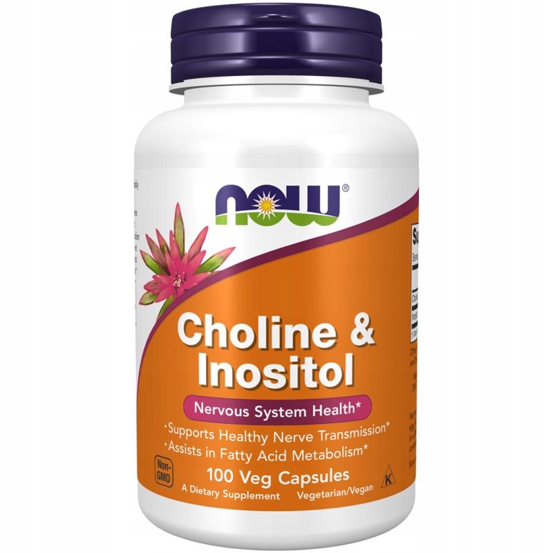 NOW Choline&Inositol 500mg 100caps PAMIĘĆ