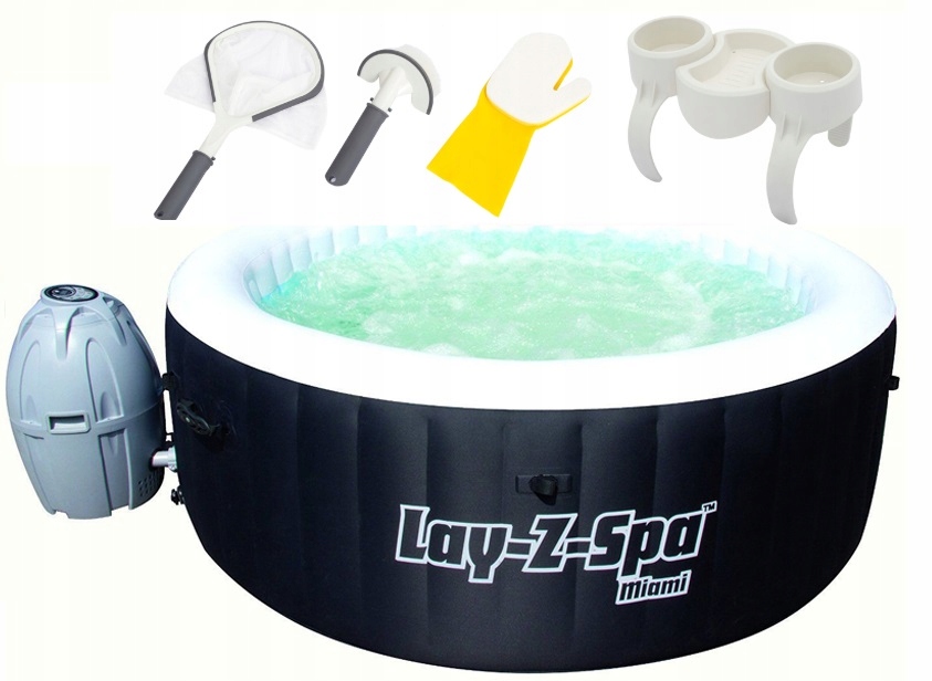ZESTAW BASEN BESTWAY MIAMI JACUZZI SPA + FILTRY 7851804678