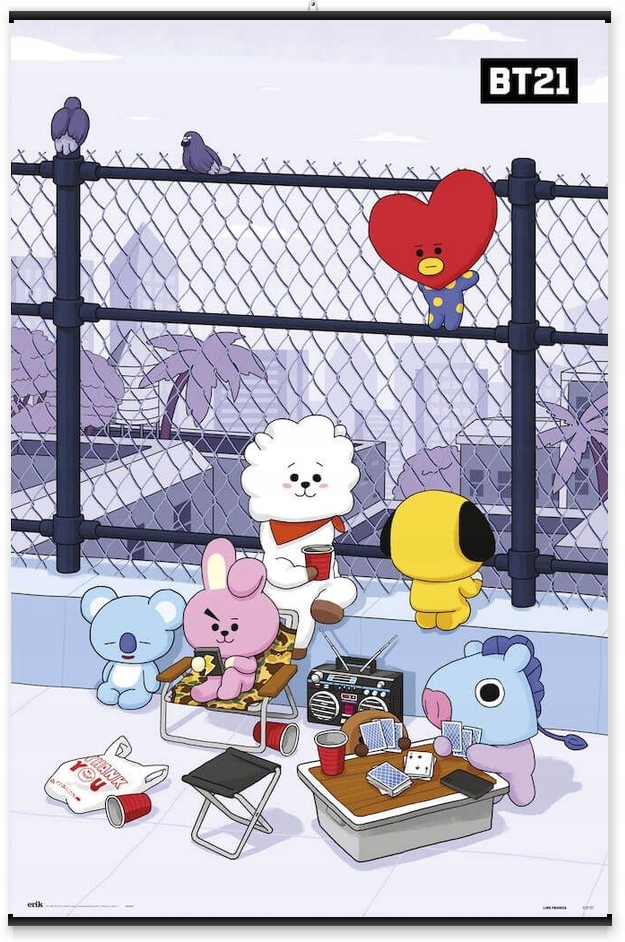 Купить Постер Bangtan Boys BTS BT21 Azotea 61x91,5 см: отзывы, фото, характеристики в интерне-магазине Aredi.ru