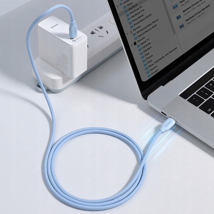 Купить КАБЕЛЬ BASEUS FAST SILICONE USB-C/USB-C 100 Вт, 2 м: отзывы, фото, характеристики в интерне-магазине Aredi.ru