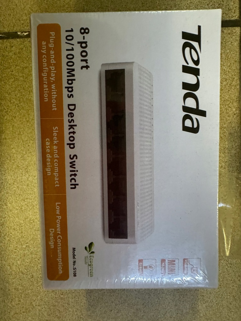 Switch niezarządzalny Tenda S108 V8.0 8-port DESKTOP Switch 10/100 Mb/s