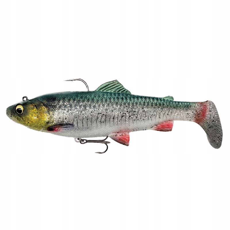 Guma Savage Gear 4D Trout Rattle Shad 20,5cm 120gr Green Silver