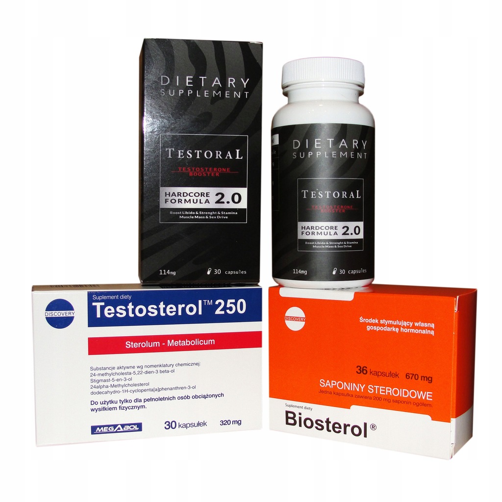 Testoral + Biosterol + Testosterol Moc sterydów