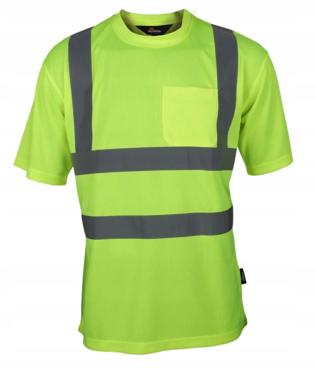 T-shirt ostrzegawczy żółty Vizwell VWTS03-BY/XL