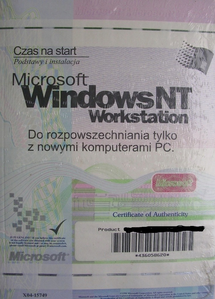 Microsoft Windows NT Workstation X04-15749 NOWA