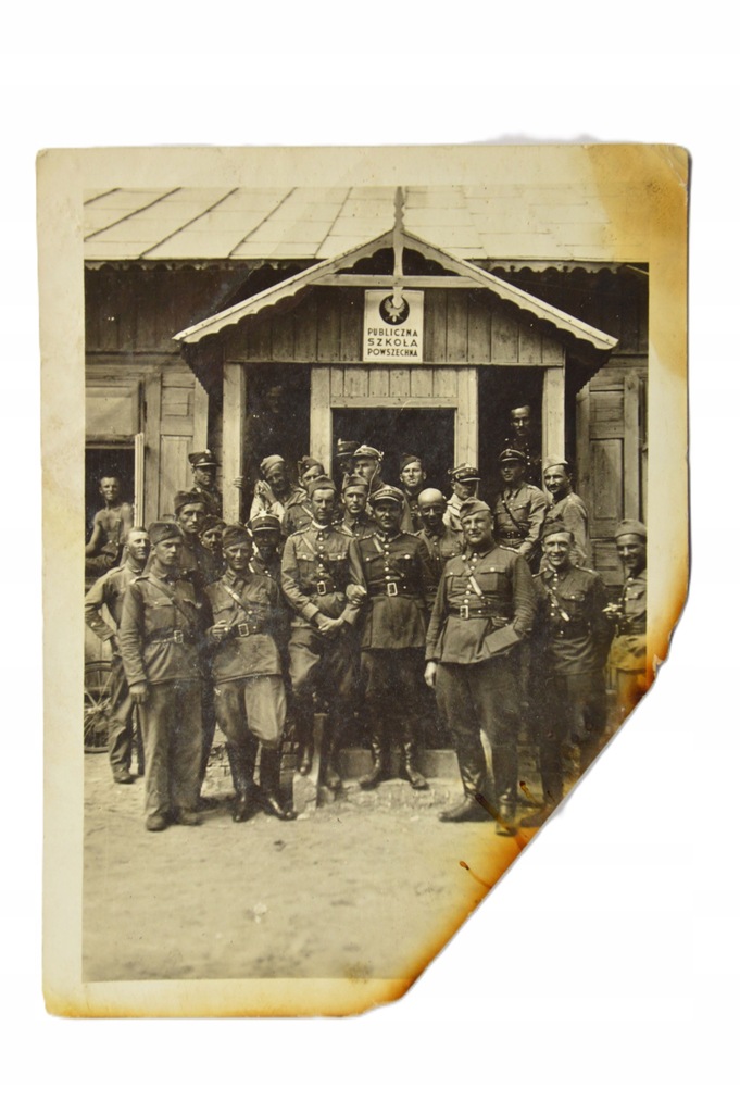 II RP 17 PUŁK UŁANÓW BUDYNEK SZKOŁA POWSZECHNA SZYLD lata 30-ste