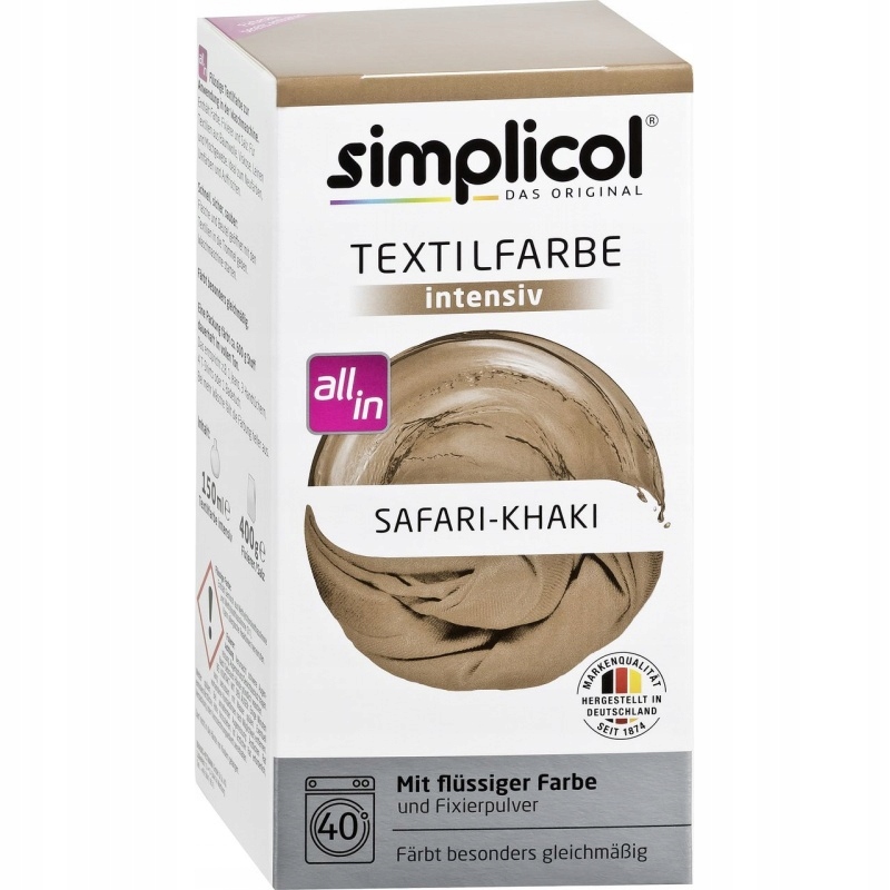 SIMPLICOL FARBA BARWNIK TKANIN SAFARI KHAKI