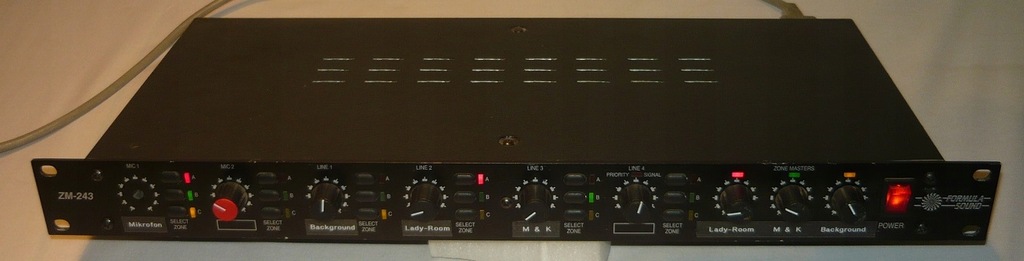 mikser strefowy ZMR-243, stereo, 1RU