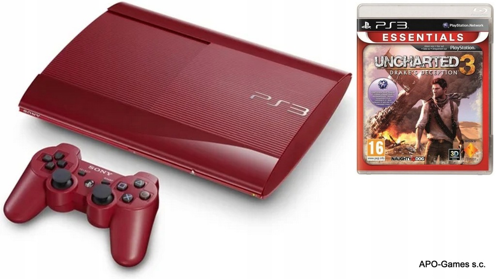 Sony PS3 Super Slim Czerwona ! - 12516474049 - oficjalne