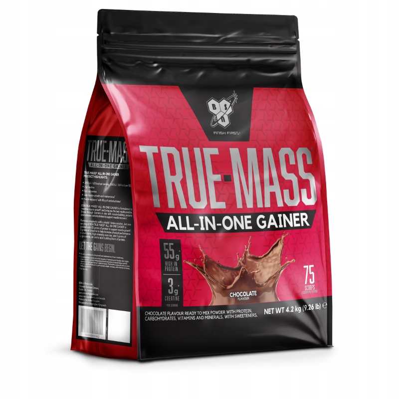 BSN TRUE MASS GAINER Białko węglowodan 9x 4,2kg DE