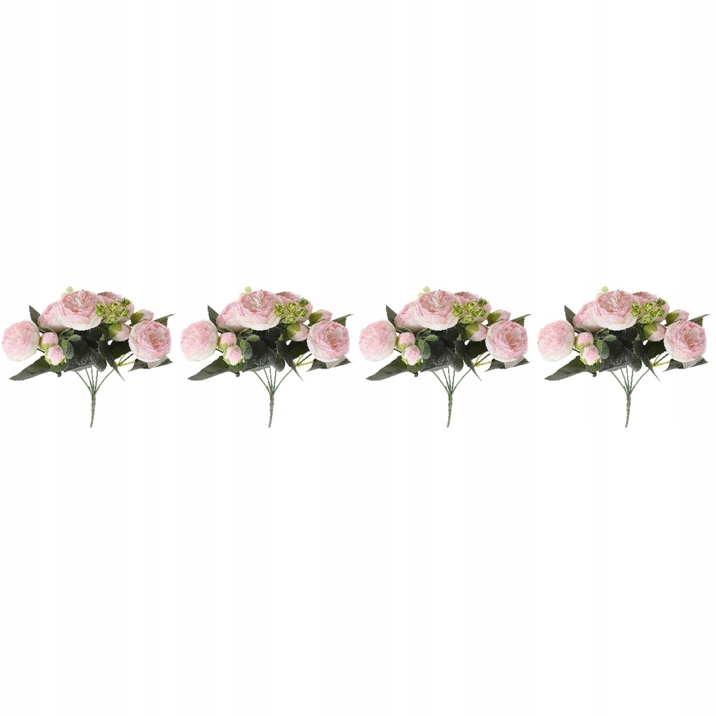 4pcs Peony Simulation Flowers Bouquet Wedding