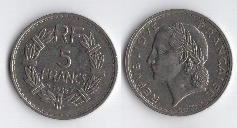 FRANCJA 1935 5 FRANCS