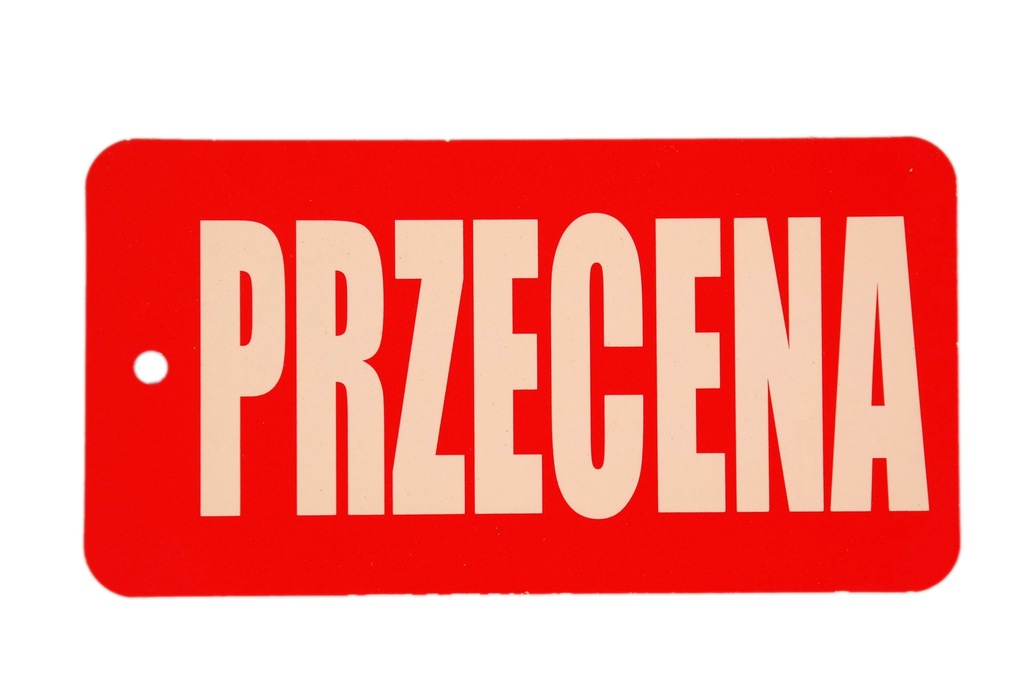 ETYKIETA PROMOCYJNA NAPIS PRZECENA 10,5x5,5cm 10sz