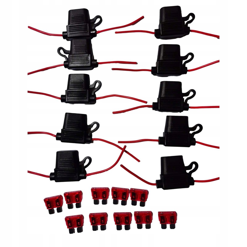10 Pieces Automotive Fuse Holder Automotive Replacement Fuses 32V 10A Fuses