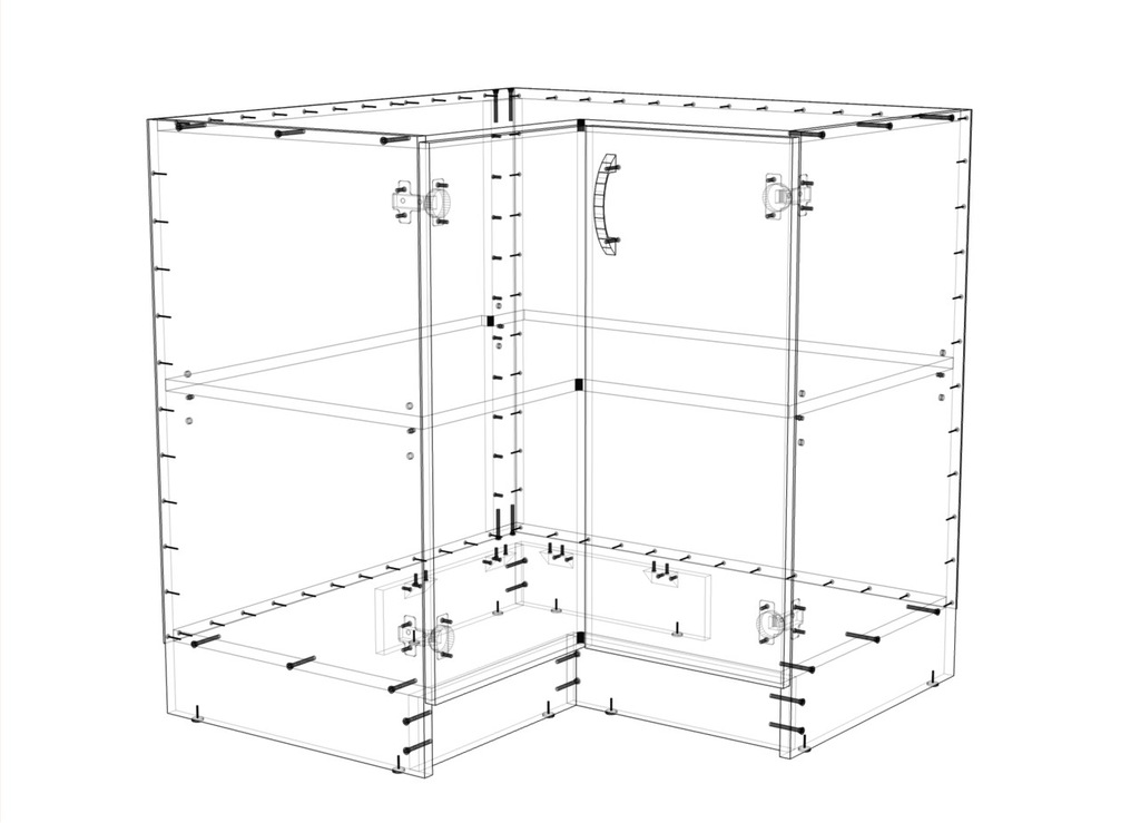 Купить Кухонный шкаф Sonoma dab D3025 PR-B_SN90x90_2F_D: отзывы, фото и ...