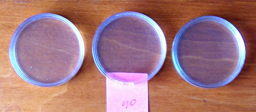 Kapsle okrągłe na monetę o średnicy 40 mm 3 szt