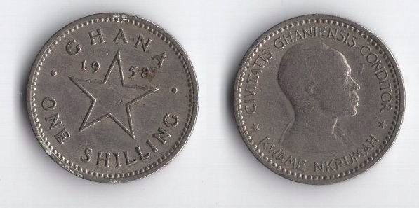 GHANA 1958 1 SHILLING