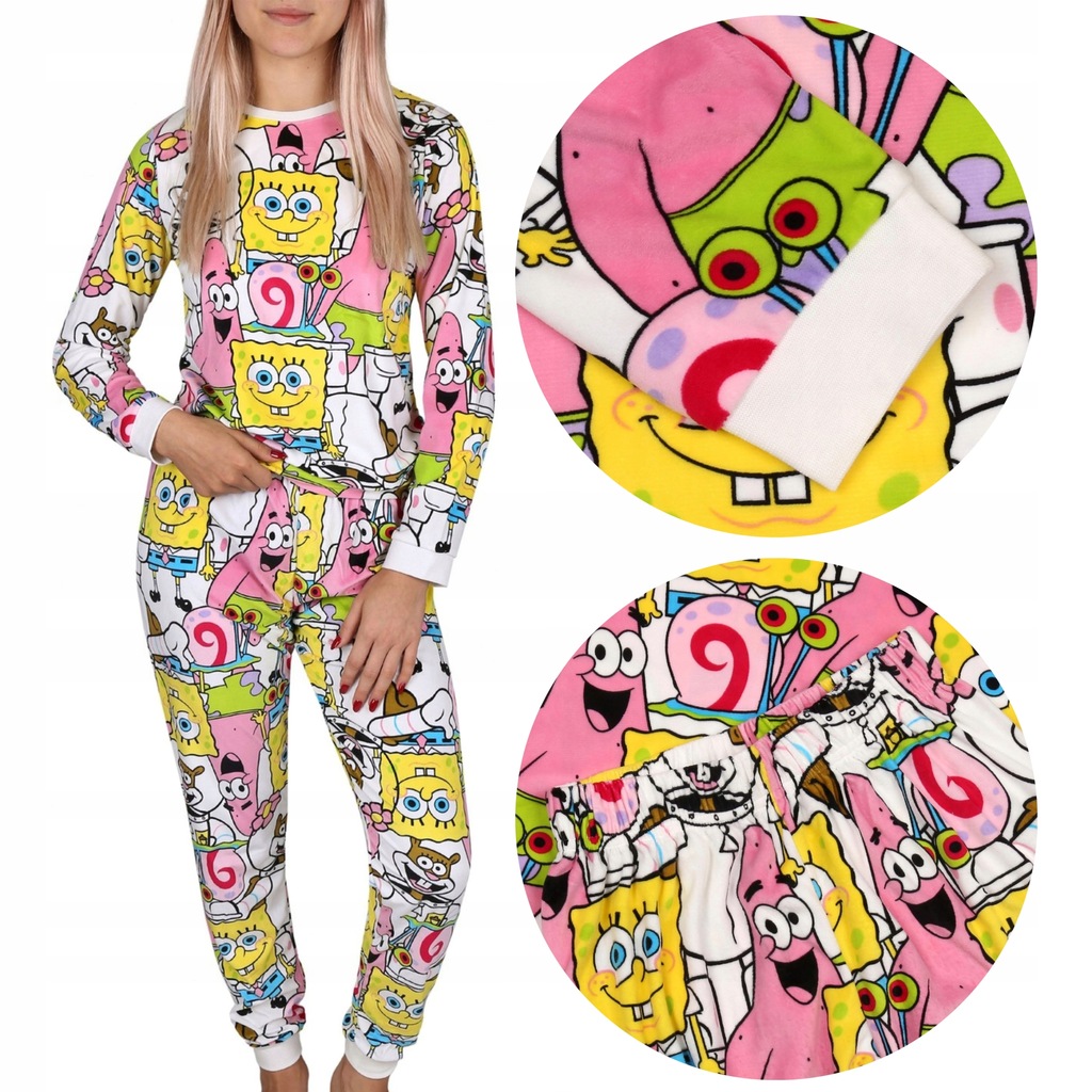 Spongebob Damska piżama z długimi spodniami XS