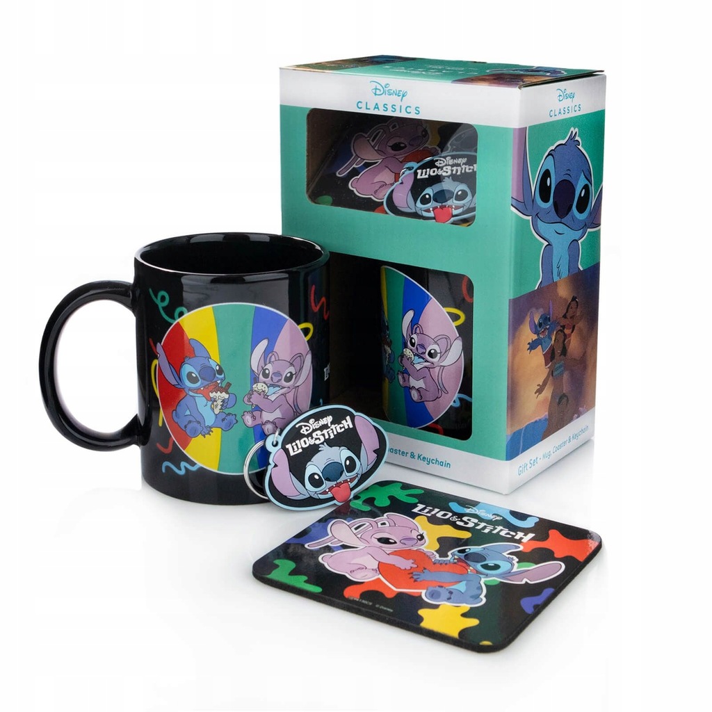 LILO I STITCH YOU'RE MY FAVE ZESTAW kubek brelok podkładka prezent dziecka