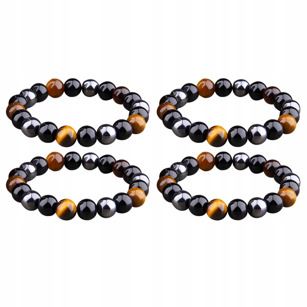 BRANSOLETKA 4894967680605TYGRYSIE OKO KRYSZTAŁ 4 SZT