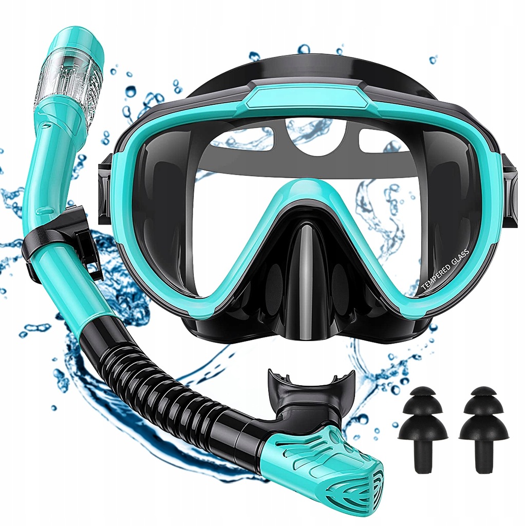 ZESTAW MASKA I FAJKA DO NURKOWANIA OKULARY I RURKA DO SNORKELINGU WIDOK