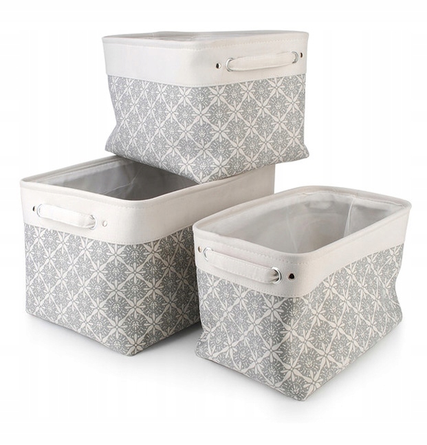 ZESTAW KOSZY DO PRZECHOWYWANIA KOMPLET 3 SZT 4602