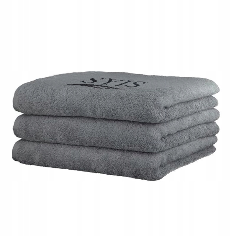 NEW SYIS Ręcznik frotte z logo 70x140 - szary Acti