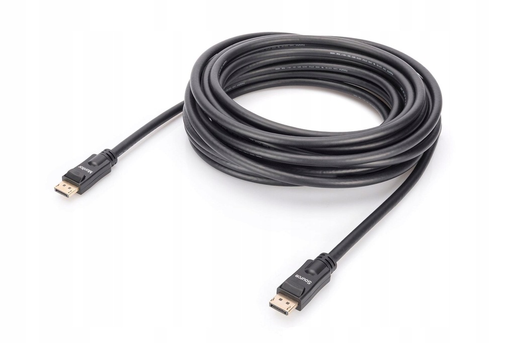 Kabel DisplayPort DIGITUS z zatrzaskami 4K 60Hz UHD Typ DP/DP M/M czarny