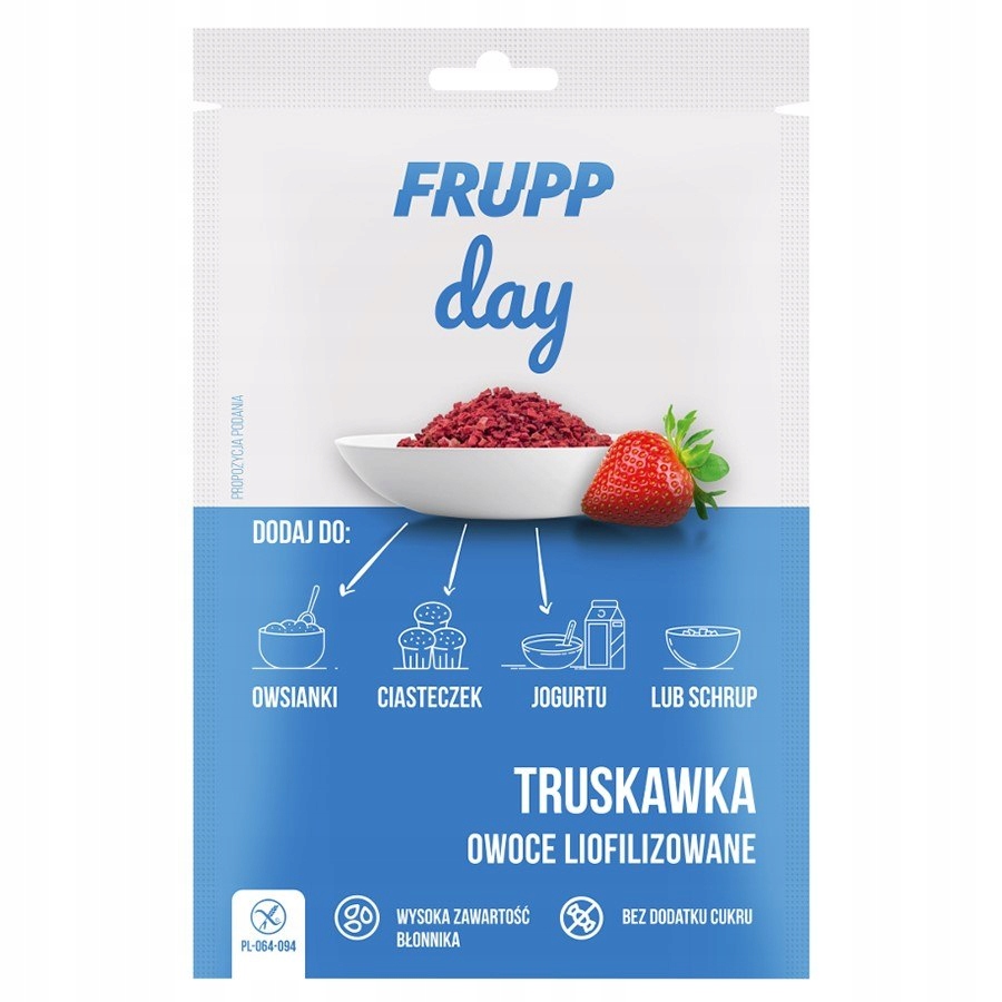 Truskawka liofilizowana kostka Frupp bez glutenu