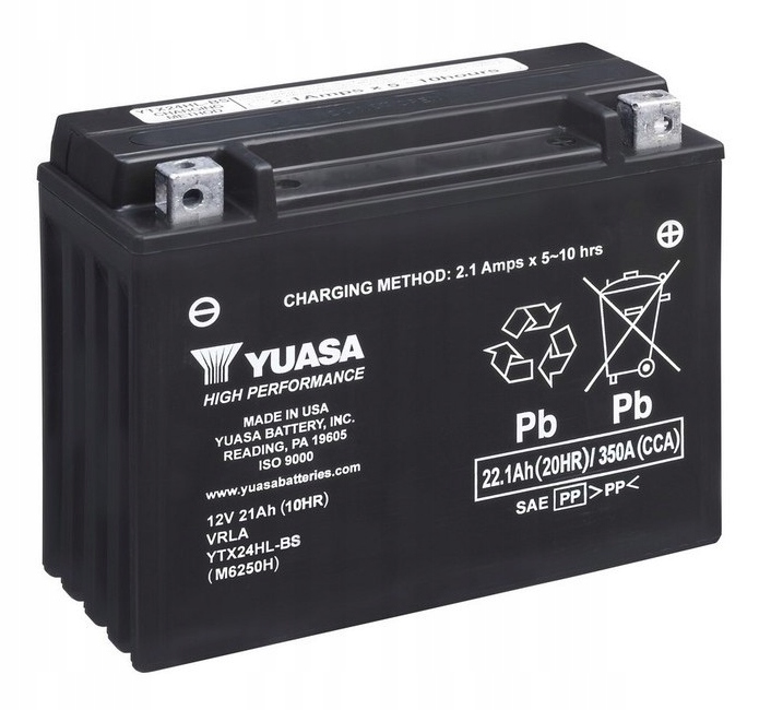 AKUMULATOR YUASA YTX24HL-BS 12V 22,1AH 350A