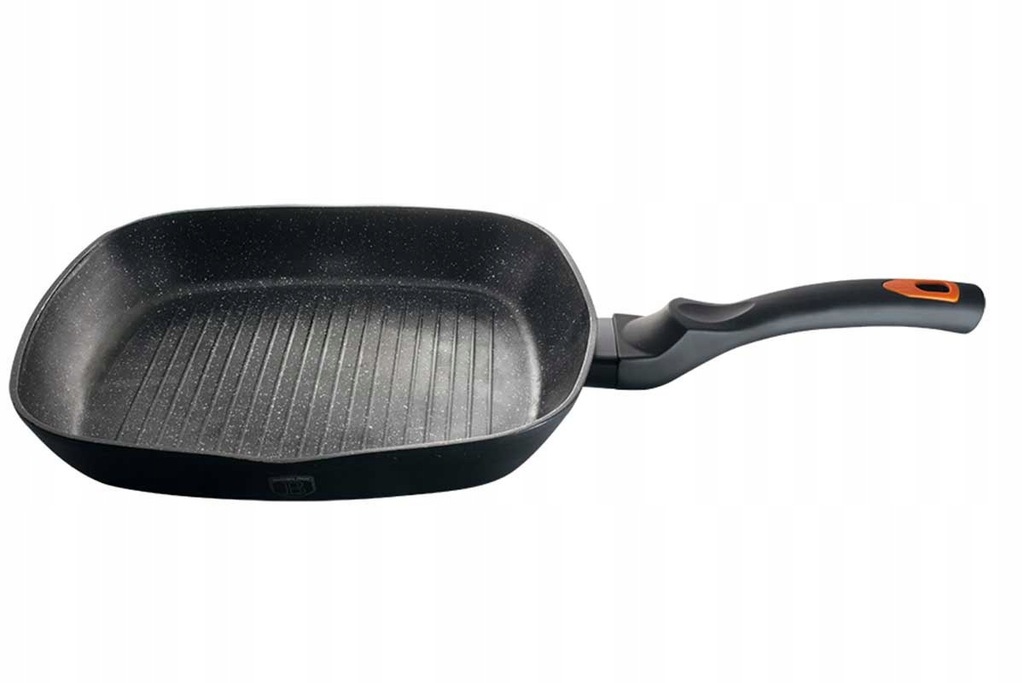 DUŻA PATELNIA GRANITOWA GRILLOWA 28CM INDUKCJA INDUKCJĘ GAZ KWADRATOWA