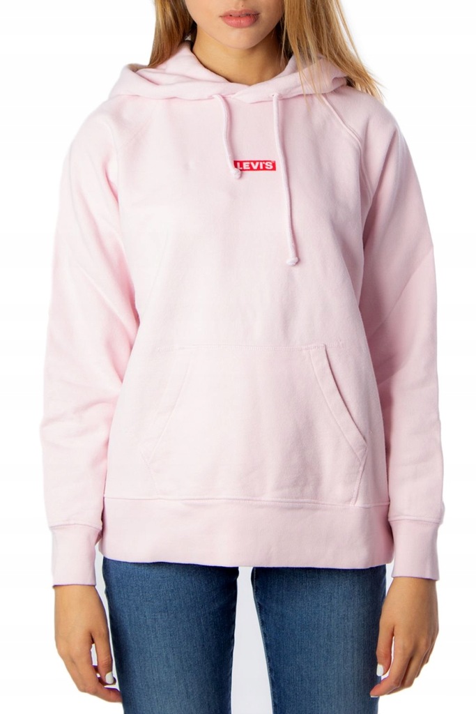 LEVIS BLUZA Z KAPTUREM DAMSKA RÓŻOWA LOGO XS BAA