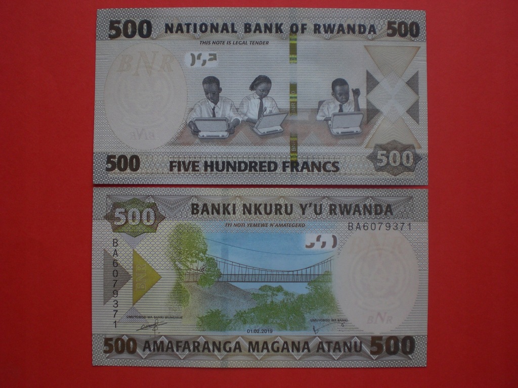 RWANDA - 500 FRANCS 2019,UNC