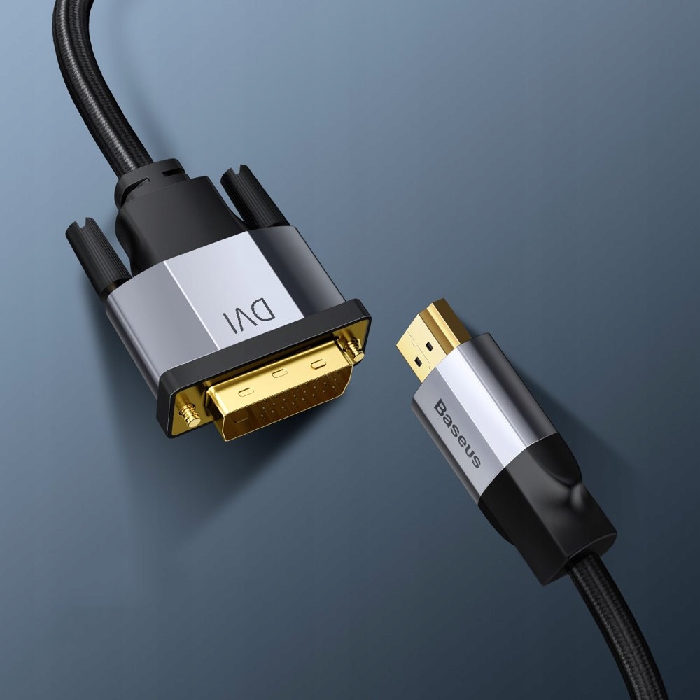 Купить КАБЕЛЬ BASEUS ДВУНАПРАВЛЕННЫЙ 4K HDMI - DVI, 1 М, СЕРЫЙ: отзывы, фото, характеристики в интерне-магазине Aredi.ru