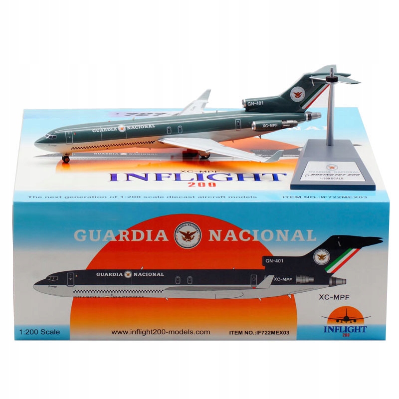 1/200 Mexico Guardia Airline B727-200 XC-MPF samol