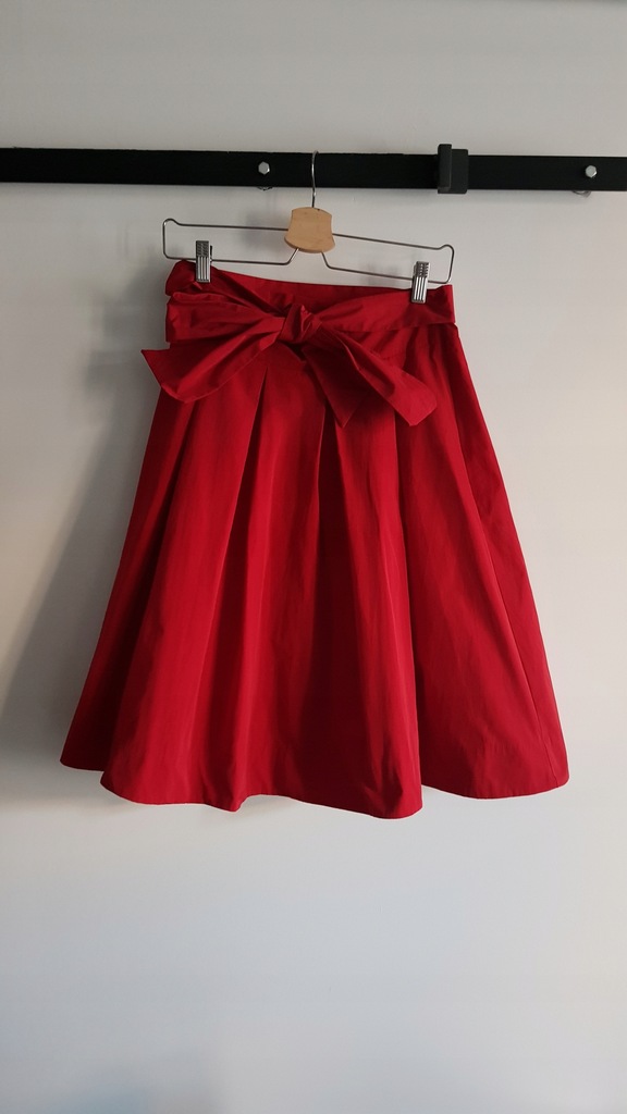 Solar r 38 spódnica rozkloszowana czerwona klasyk