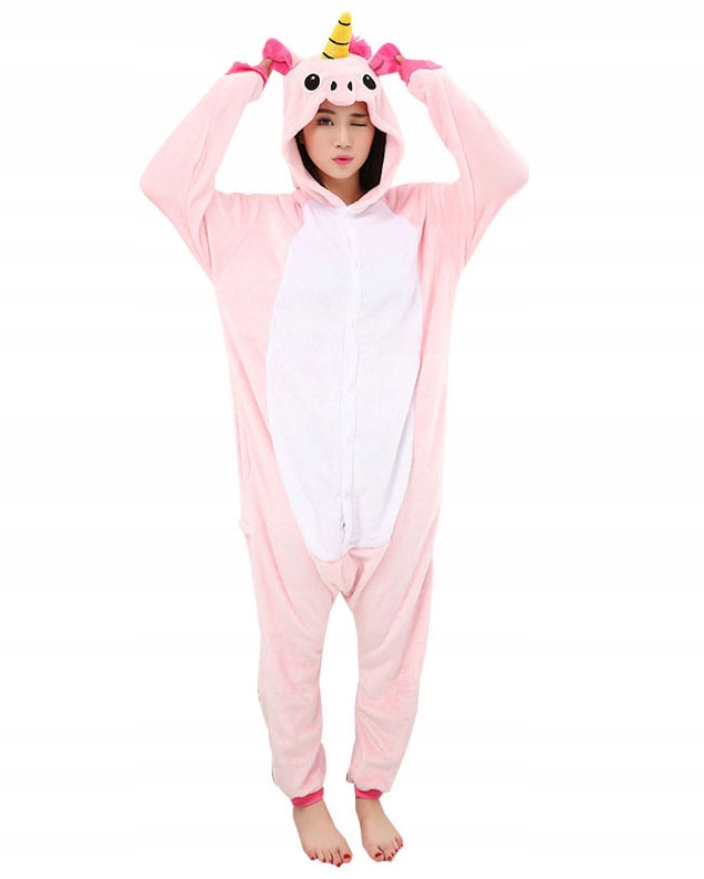 KOMPLET DRESOWY ONESIE RÓŻOWY JEDNOROŻEC XL 42