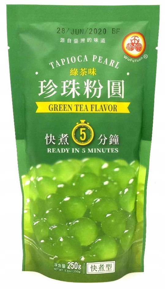 WU FU YUAN TAPIOCA PEARL GREEN TEA 250g CHINY