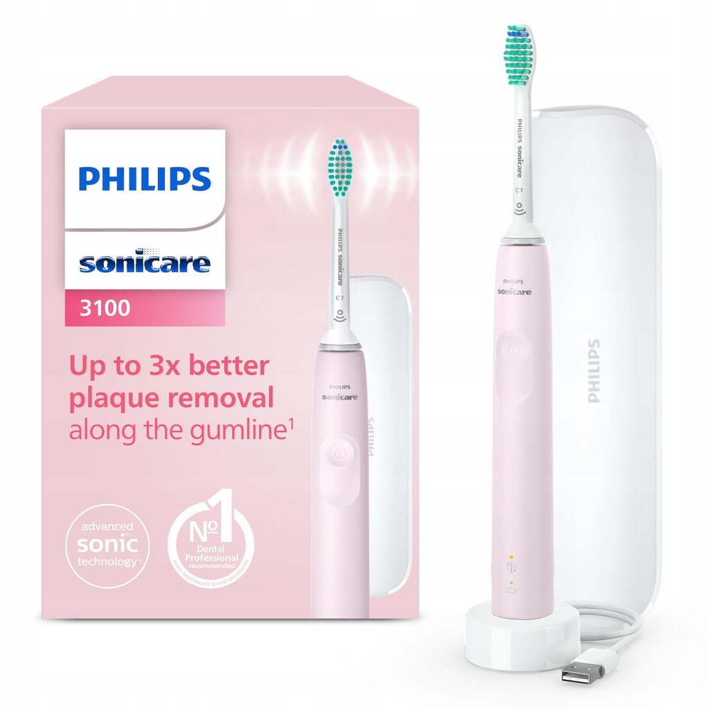 Szczoteczka Elektryczna Soniczna Sonicare do zębów Philips HX3673/11 + Etui