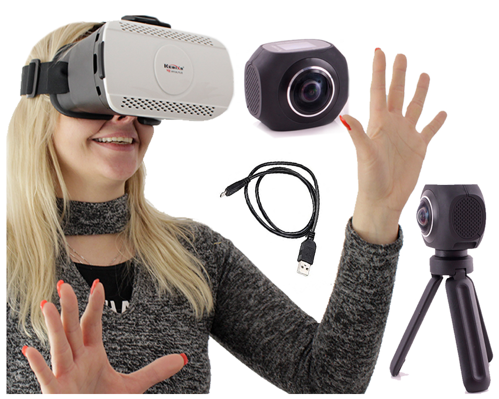 Kamera nagrywająca filmy 360 + Okulary VR box 3D - 7817218456 - oficjalne  archiwum Allegro
