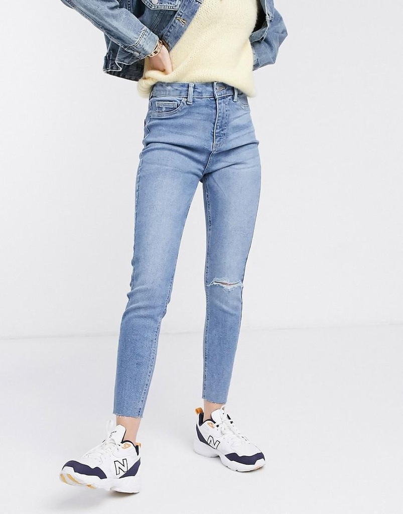 01A099 NEW LOOK__NW4 SPODNIE JEANS PRZETARCIA__XXL