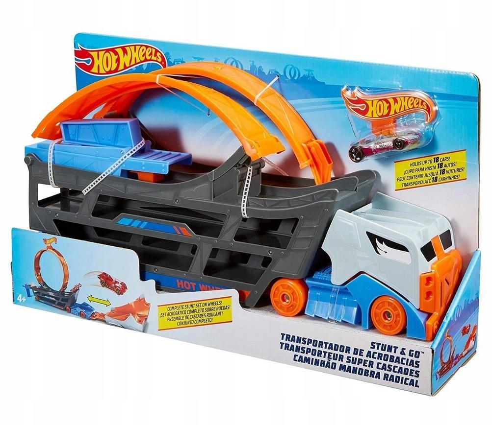 HOT WHEELS CIĘŻARÓWKA Z PĘTLĄ + SAMOCHODZIK