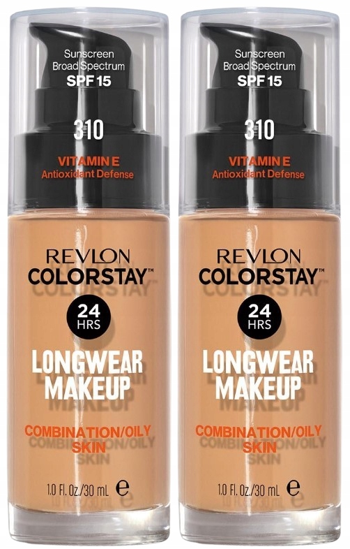 2 x REVLON PODKŁAD CS COMBI/OILY POMPKA 310 Warm Golden