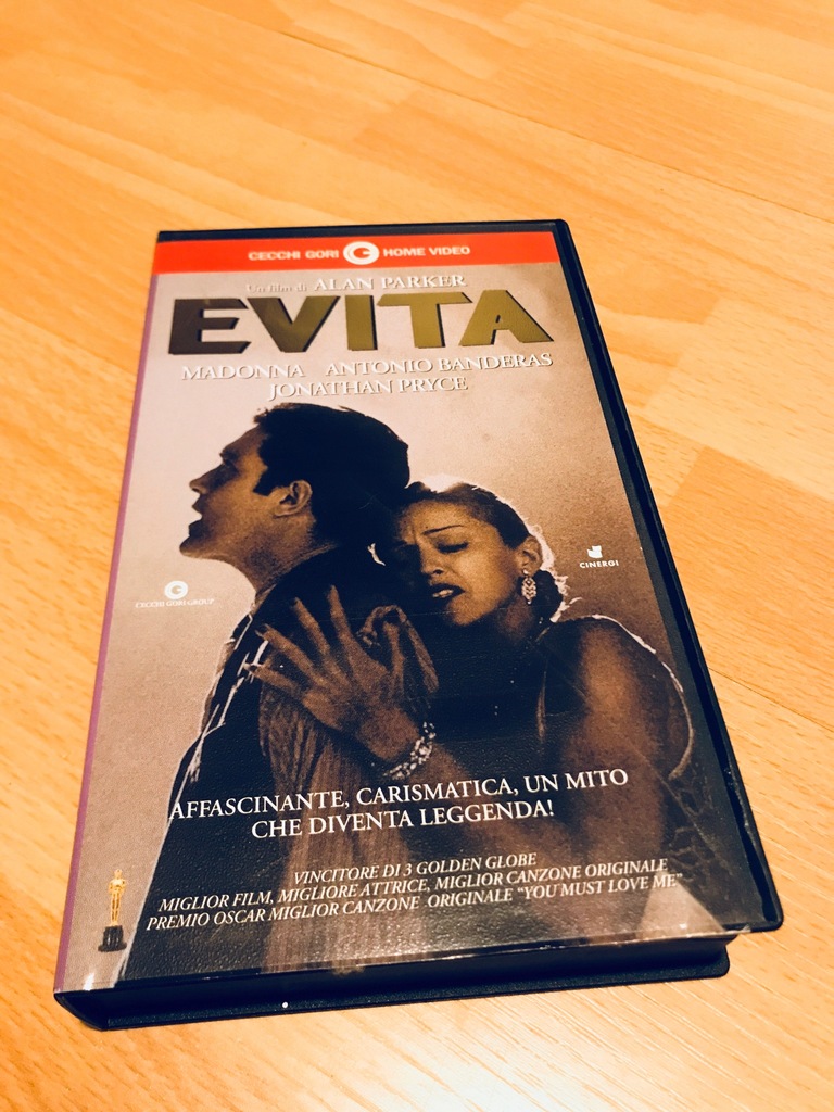 Madonna Evita Vhs włoska film Banderas Erotica