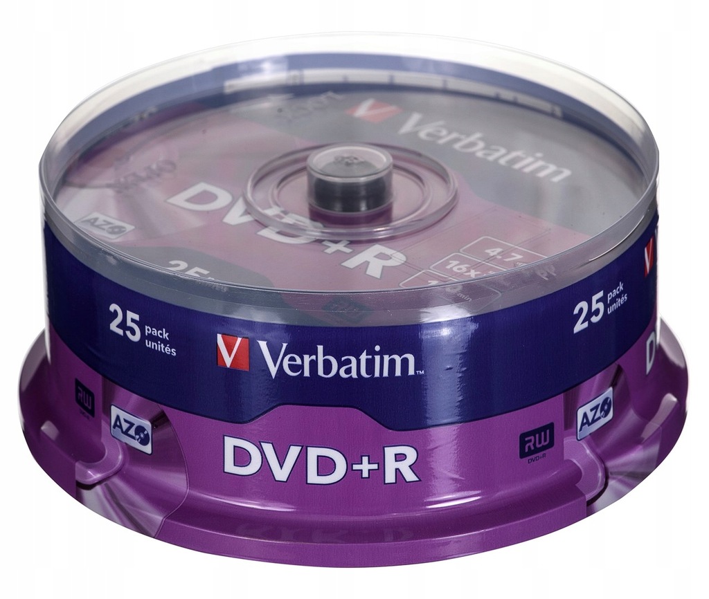 Płyta DVD Verbatim 43500 (4,7GB; 16x; 25szt.; Cake