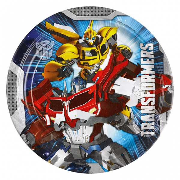 TALERZYKI TALERZE TRANSFORMERS ROBOTY PARTY 8 szt
